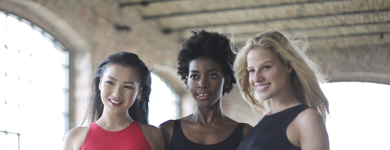 Three Beautiful Ladies in Sportswear